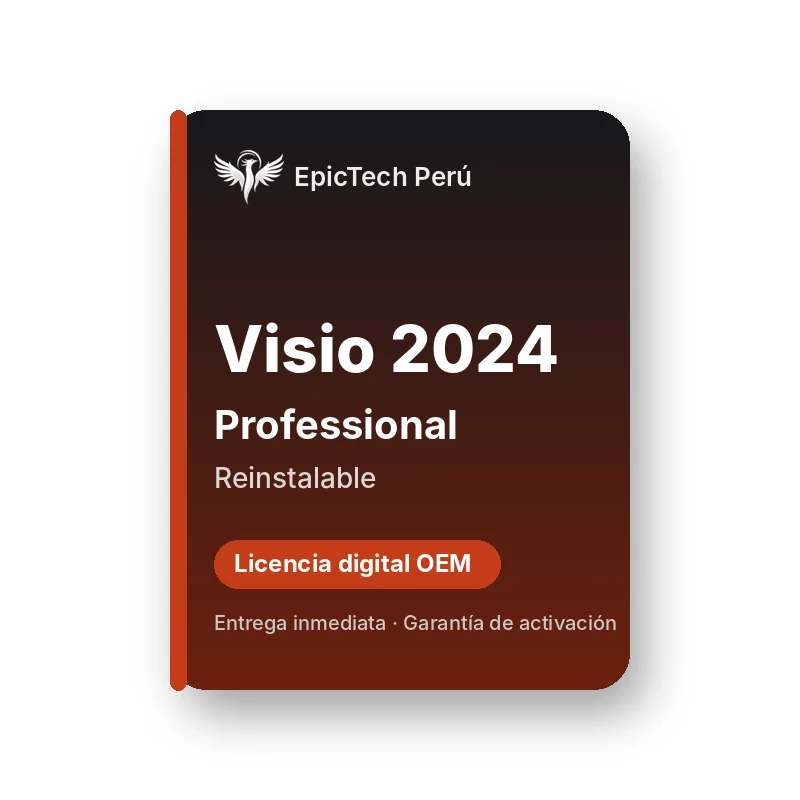Visio 2024 reinstalable · licencia digital OEM